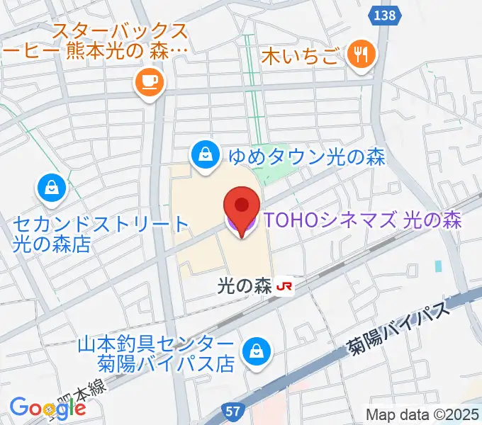 TOHOシネマズ光の森の地図