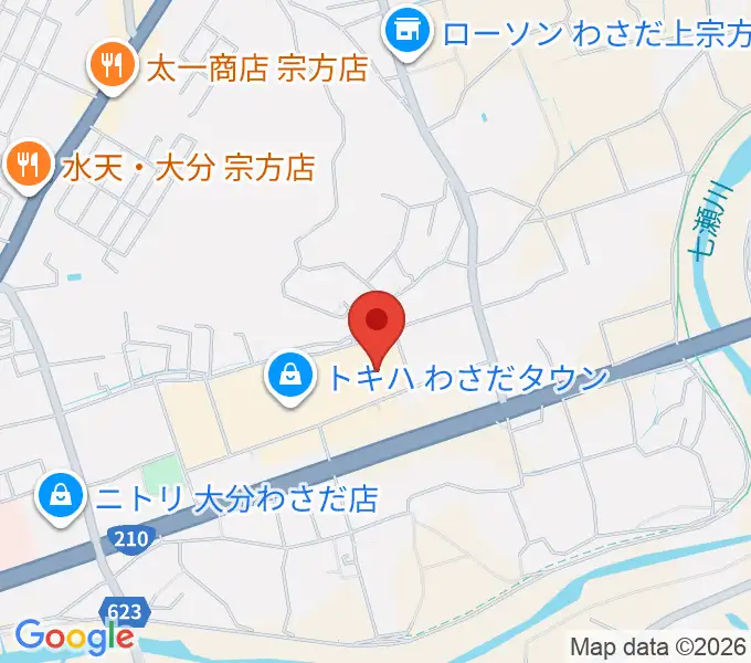 TOHOシネマズ大分わさだの地図