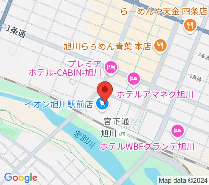 イオンシネマ旭川駅前の地図