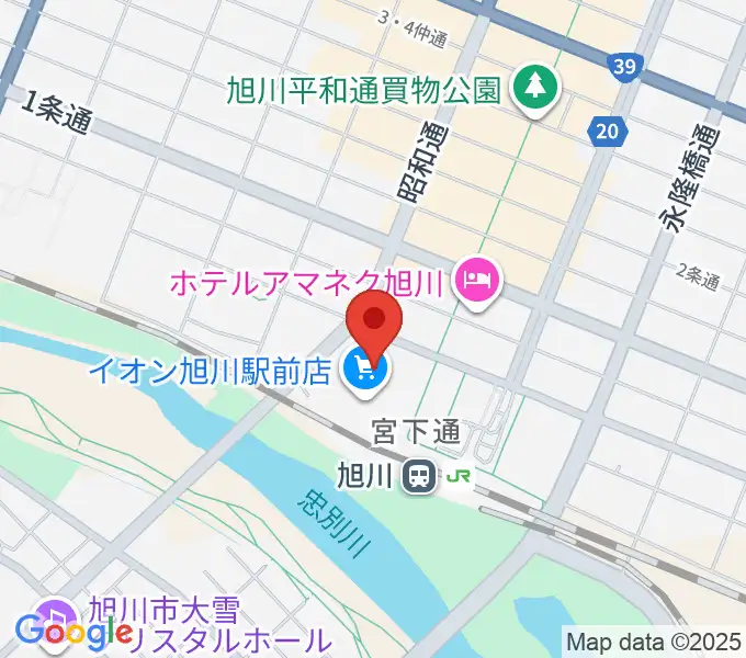 イオンシネマ旭川駅前の地図
