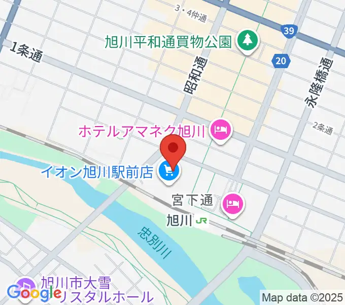 イオンシネマ旭川駅前の地図
