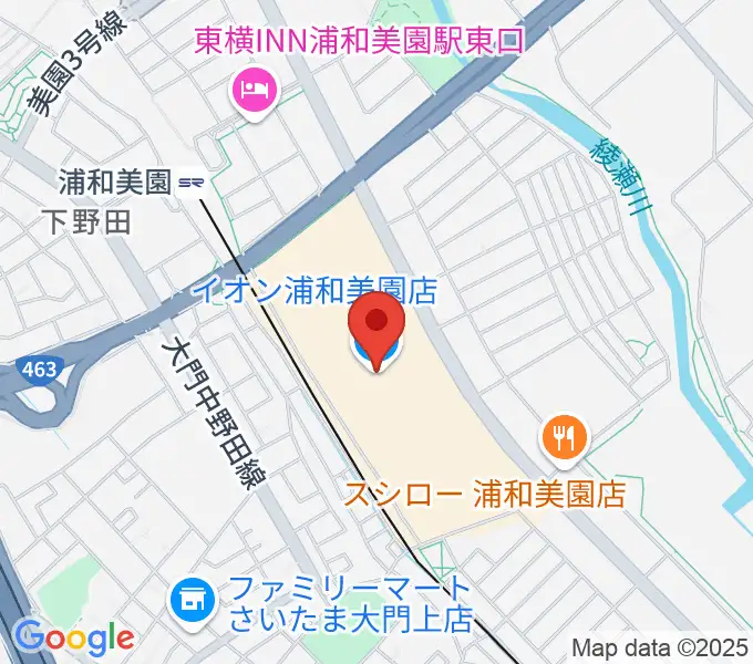 イオンシネマ浦和美園の地図
