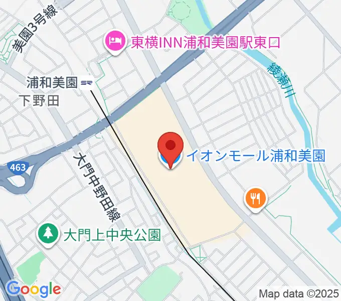 イオンシネマ浦和美園の地図