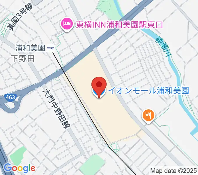 イオンシネマ浦和美園の地図