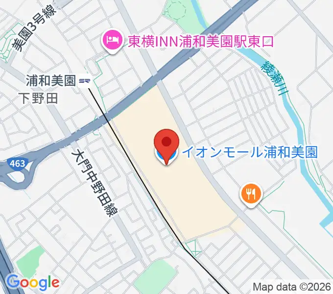 イオンシネマ浦和美園の地図