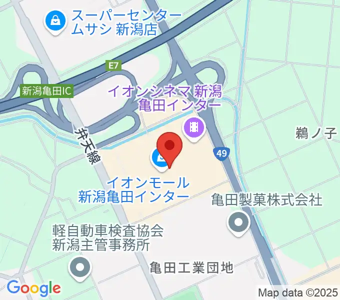 イオンシネマ新潟亀田インターの地図