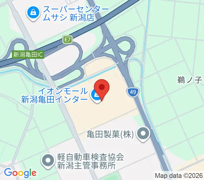 イオンシネマ新潟亀田インターの地図