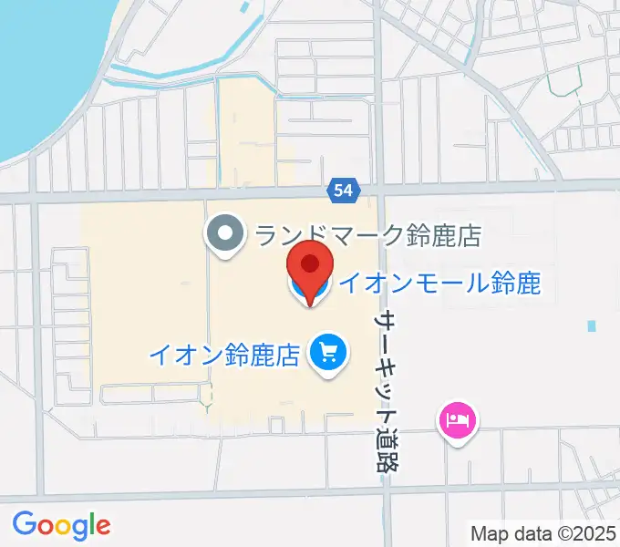 イオンシネマ鈴鹿の地図