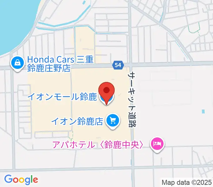 イオンシネマ鈴鹿の地図