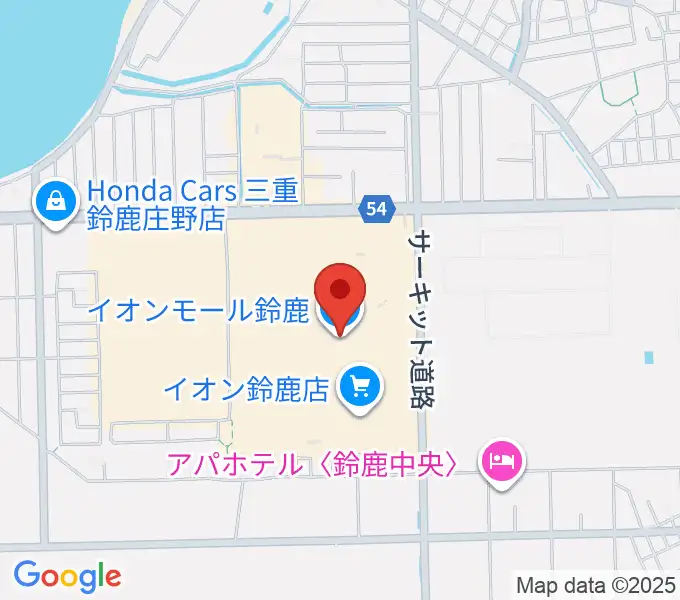 イオンシネマ鈴鹿の地図