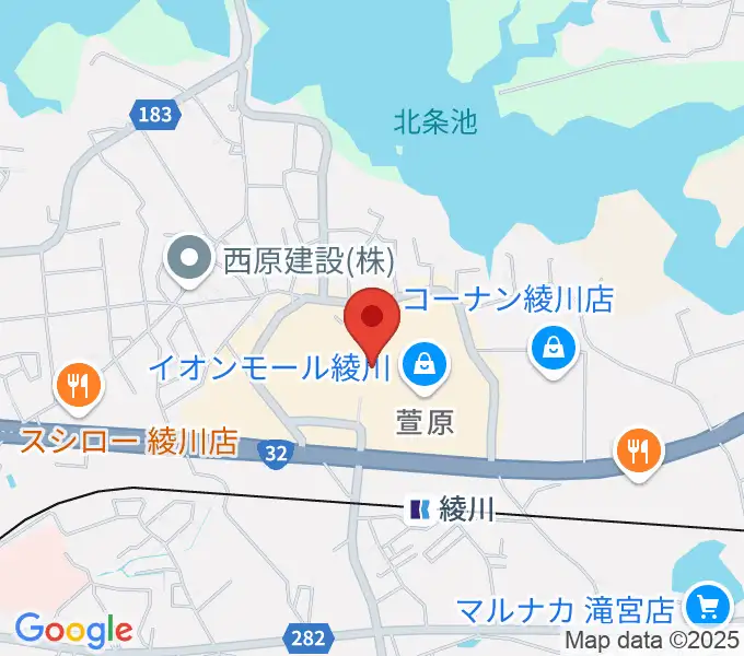 イオンシネマ綾川の地図