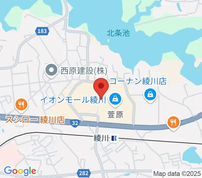 イオンシネマ綾川の地図
