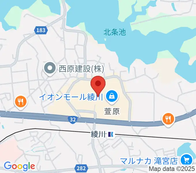 イオンシネマ綾川の地図