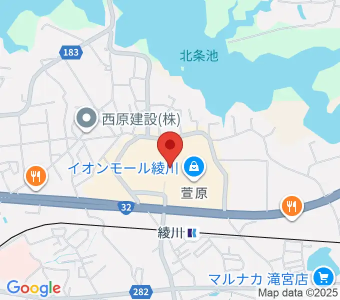 イオンシネマ綾川の地図