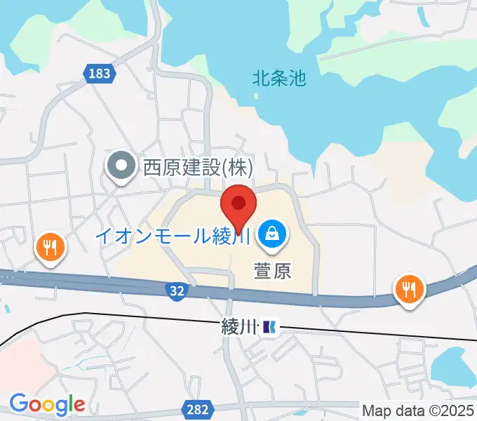 イオンシネマ綾川の地図