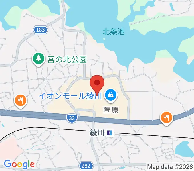 イオンシネマ綾川の地図