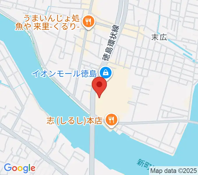 イオンシネマ徳島の地図