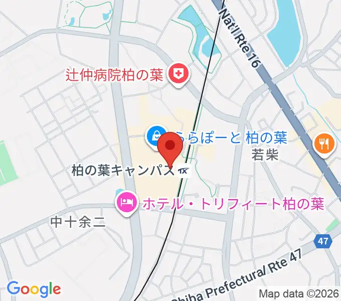 MOVIX柏の葉の地図