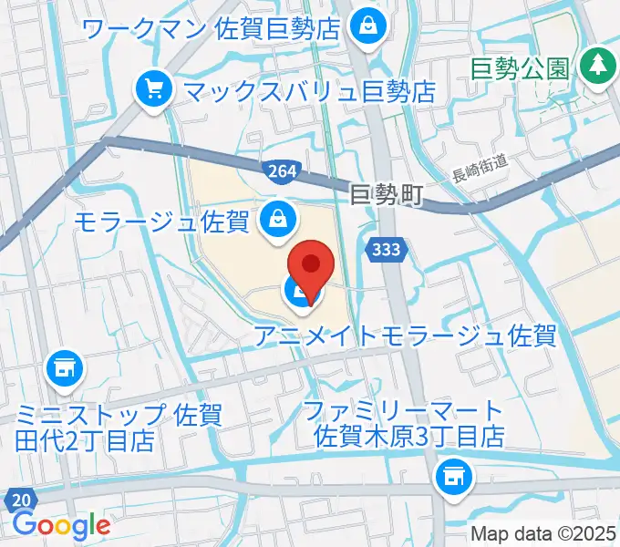 109シネマズ佐賀の地図