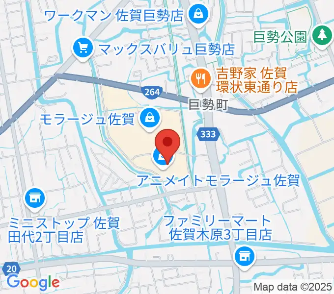 109シネマズ佐賀の地図