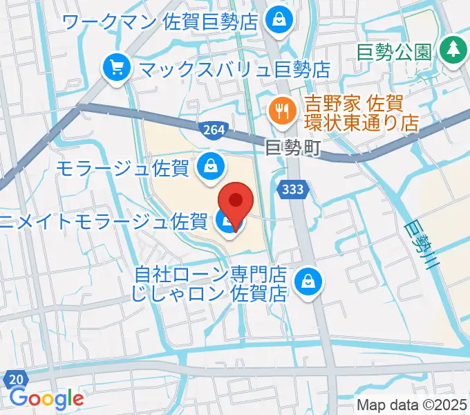 109シネマズ佐賀の地図