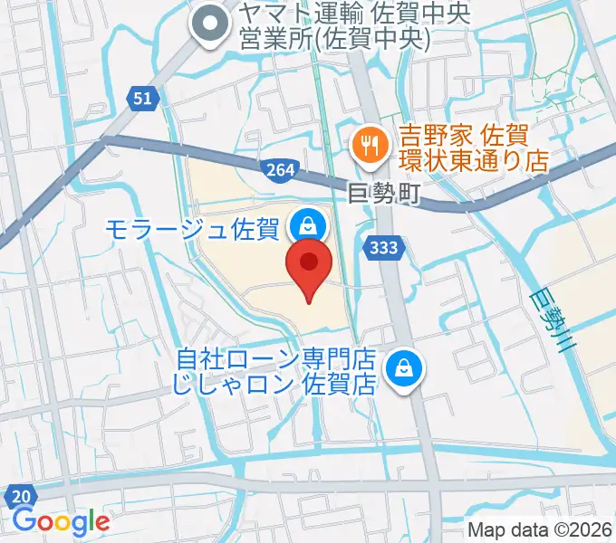 109シネマズ佐賀の地図