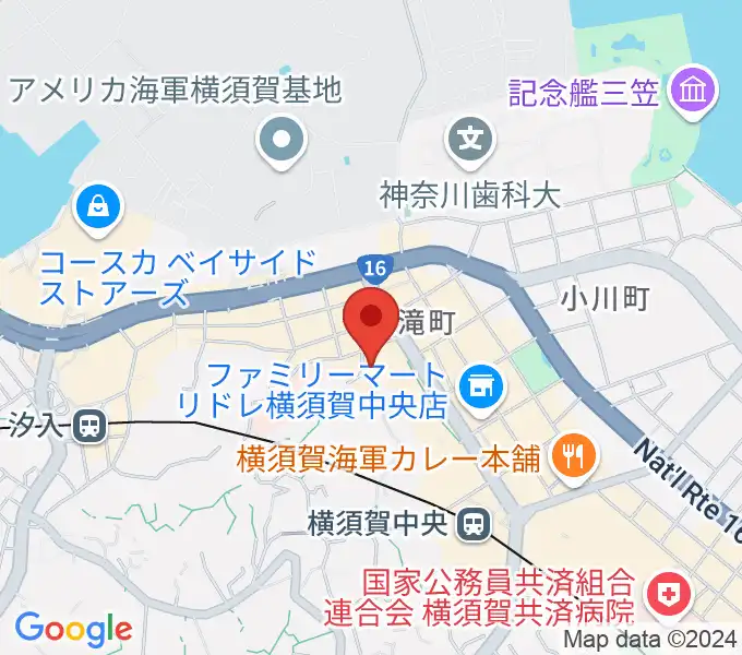 横須賀GIG acousticの地図