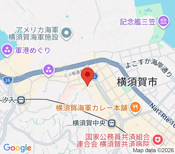 横須賀GIG acousticの地図