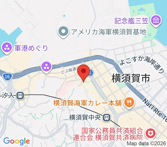 横須賀GIG acousticの地図