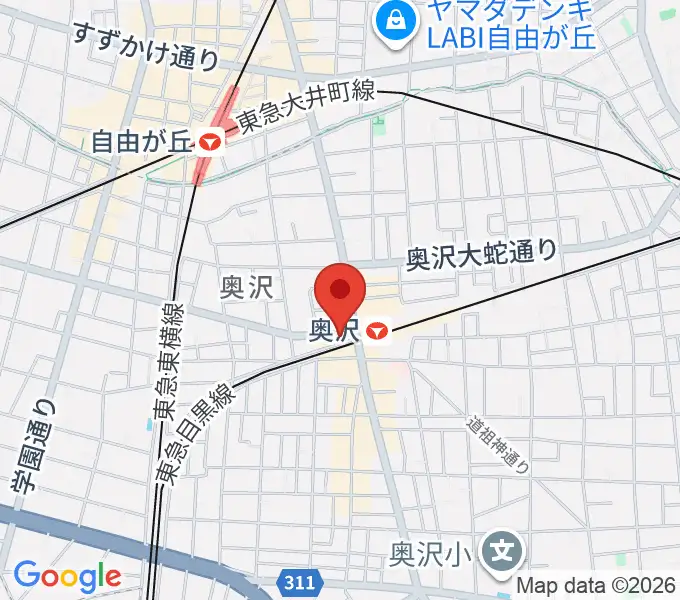 スタジオベイド自由が丘店の地図