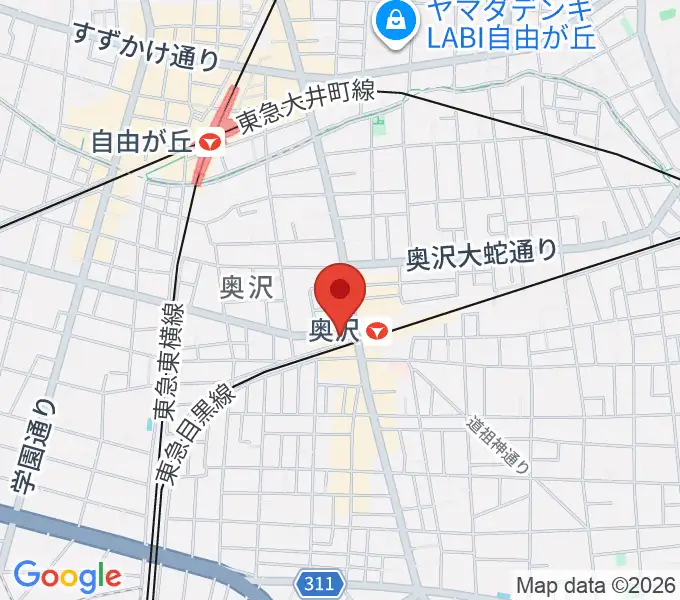 スタジオベイド自由が丘店の地図