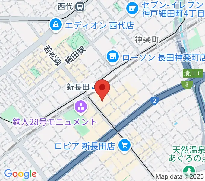 長田区文化センター別館ピフレホールの地図