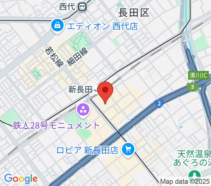 長田区文化センター別館ピフレホールの地図