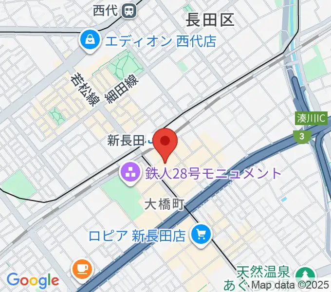 長田区文化センター別館ピフレホールの地図