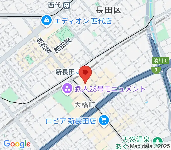 長田区文化センター別館ピフレホールの地図