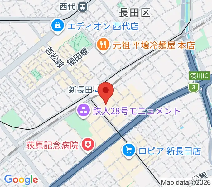 長田区文化センター別館ピフレホールの地図