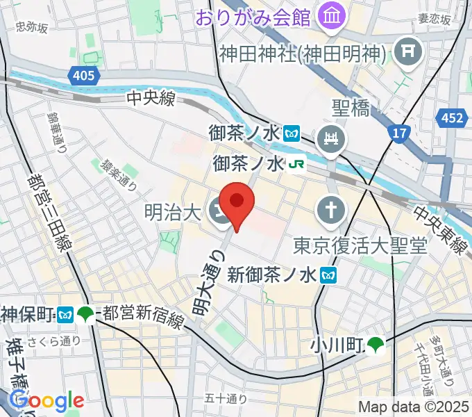イシバシ楽器FINEST GUITARSの地図