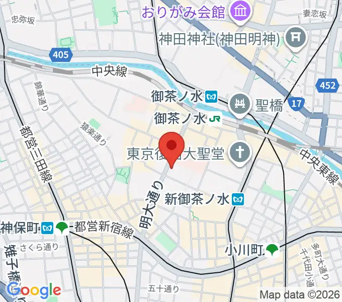 イシバシ楽器FINEST GUITARSの地図