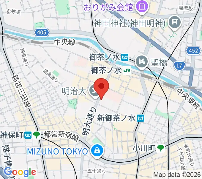 イシバシ楽器FINEST GUITARSの地図