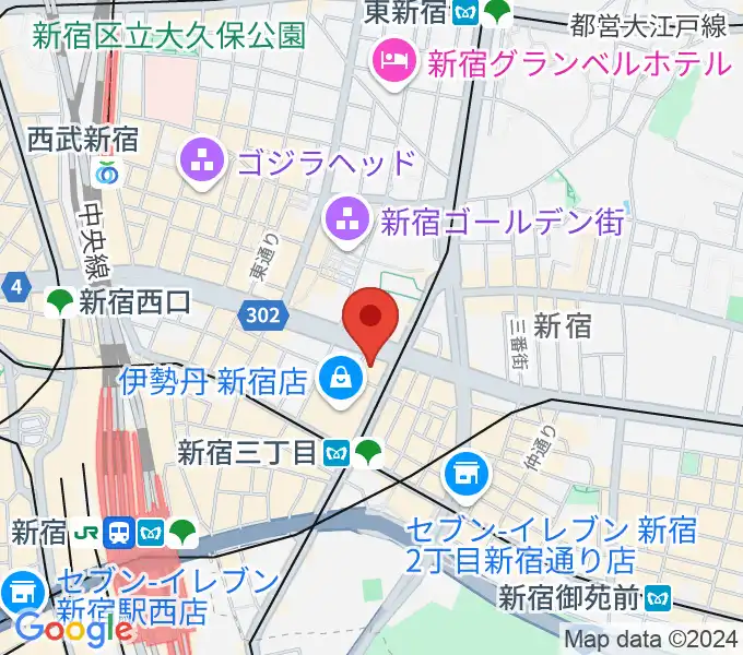 テアトル新宿の地図