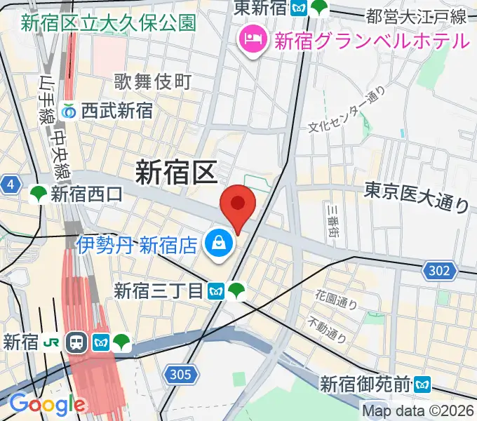 テアトル新宿の地図
