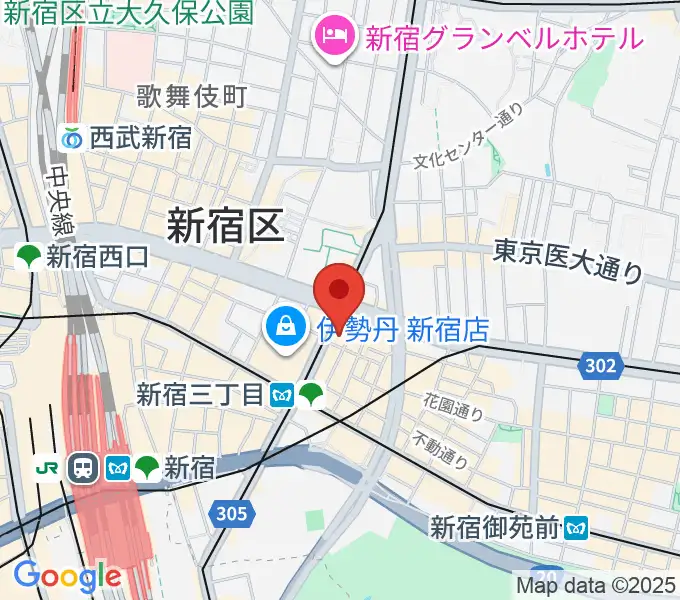 EJアニメシアター新宿の地図