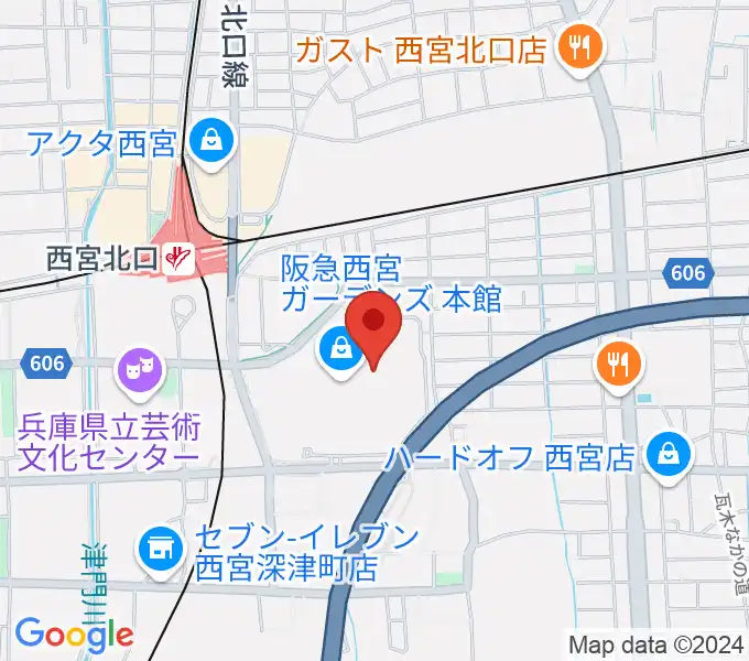 山野楽器 西宮ガーデンズ店の地図