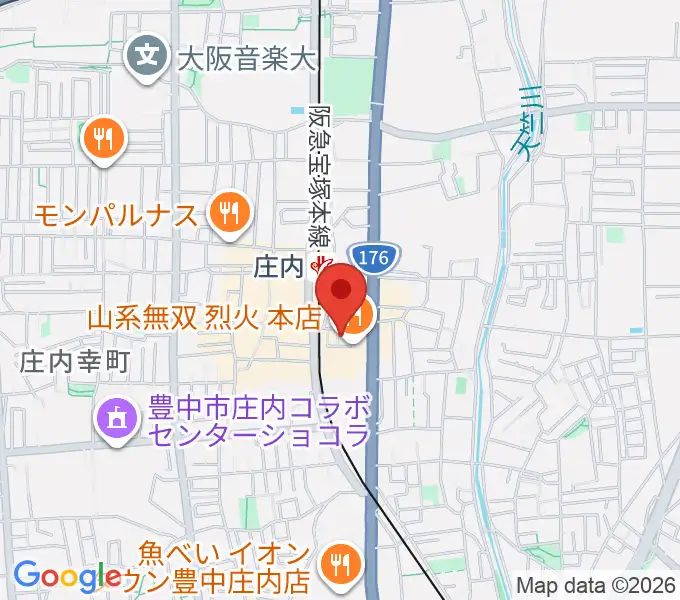 Mines Guitar Studioの地図