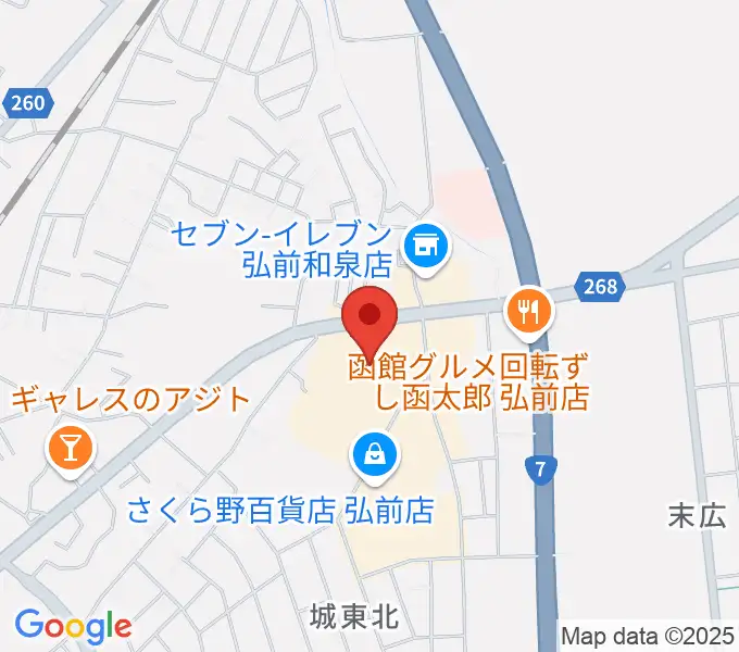 イオンシネマ弘前の地図