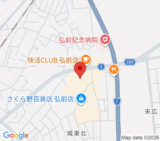 イオンシネマ弘前の地図