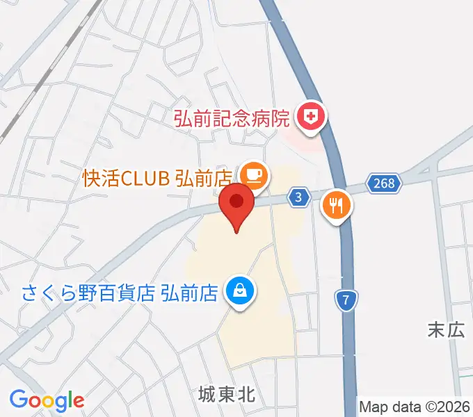 イオンシネマ弘前の地図