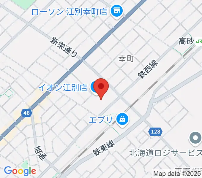 イオンシネマ江別の地図
