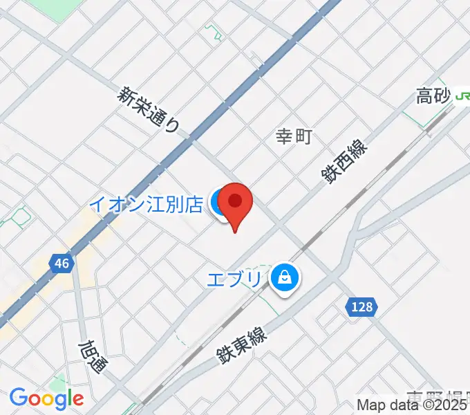 イオンシネマ江別の地図