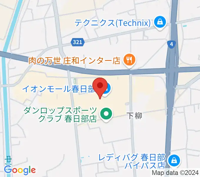 イオンシネマ春日部の地図